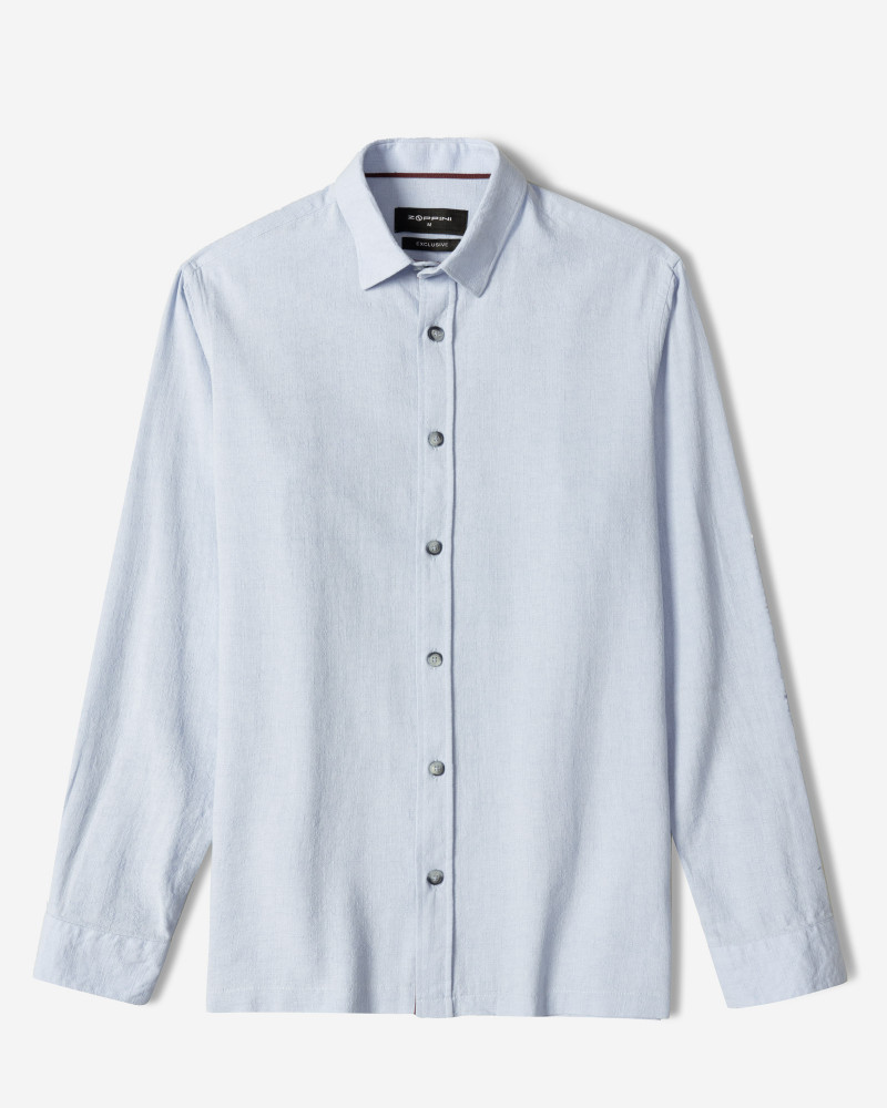 خرید و قیمت پیراهن آستین بلند مردانه آبی 24220518