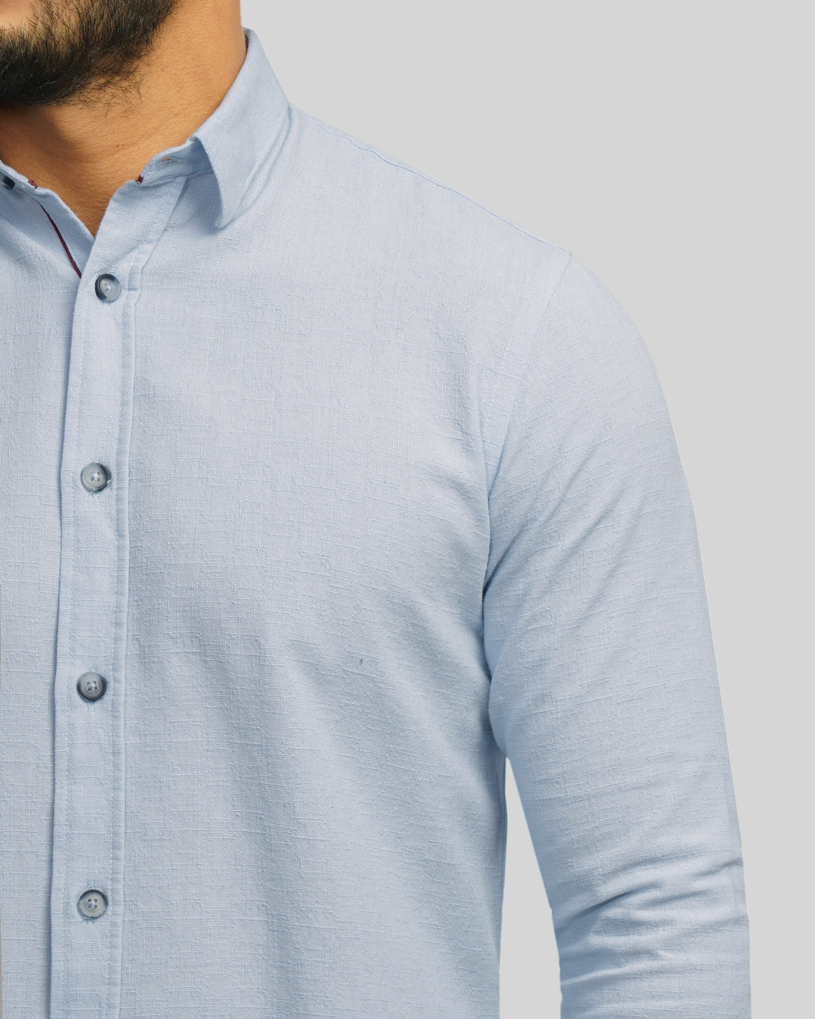 خرید و قیمت پیراهن آستین بلند مردانه آبی 24220518