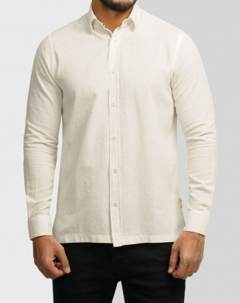 خرید و قیمت پیراهن آستین بلند مردانه شیری 24220518