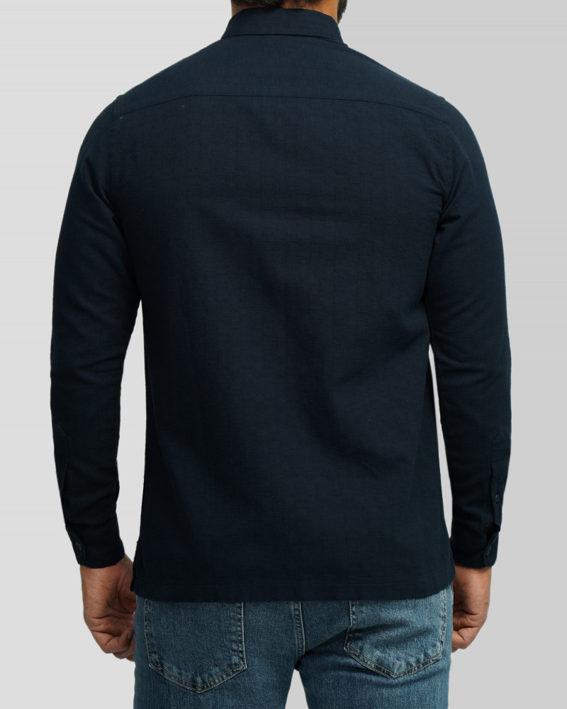 خرید و قیمت پیراهن آستین بلند مردانه سرمه ای 24220518