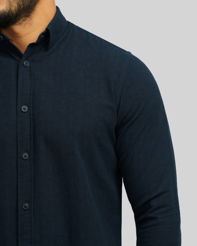 خرید و قیمت پیراهن آستین بلند مردانه سرمه ای 24220518