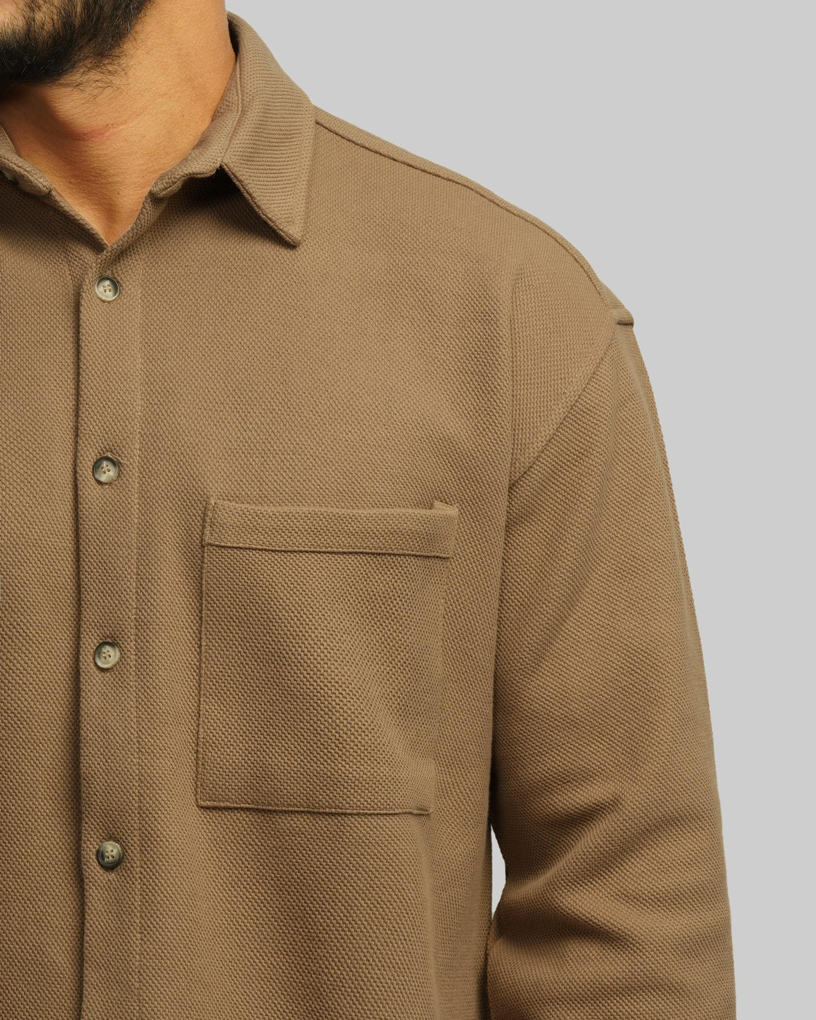 خرید و قیمت پیراهن ضخیم مردانه کرم تیره 24352304