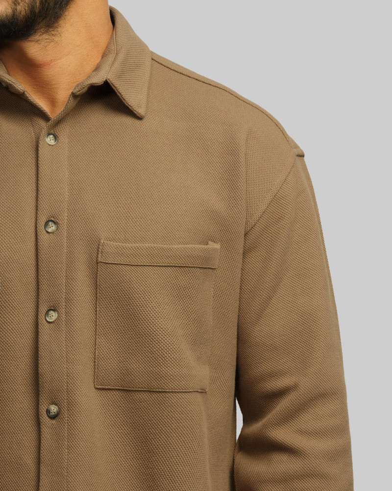 خرید و قیمت پیراهن ضخیم مردانه کرم تیره 24352304