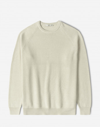 خرید و قیمت پلیور بافت یقه گرد مردانه کرم 24342178