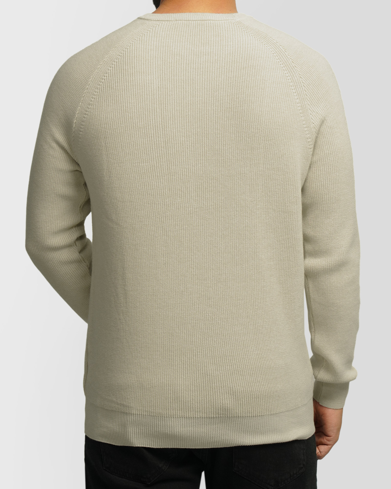 خرید و قیمت پلیور بافت یقه گرد مردانه کرم 24342178