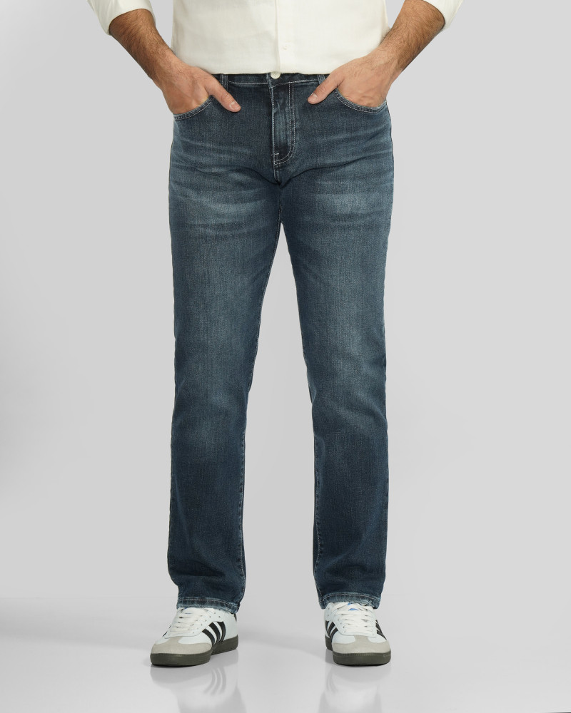 خرید و قیمت شلوار جین اسلیم ساده مردانه سرمه ای 24411458