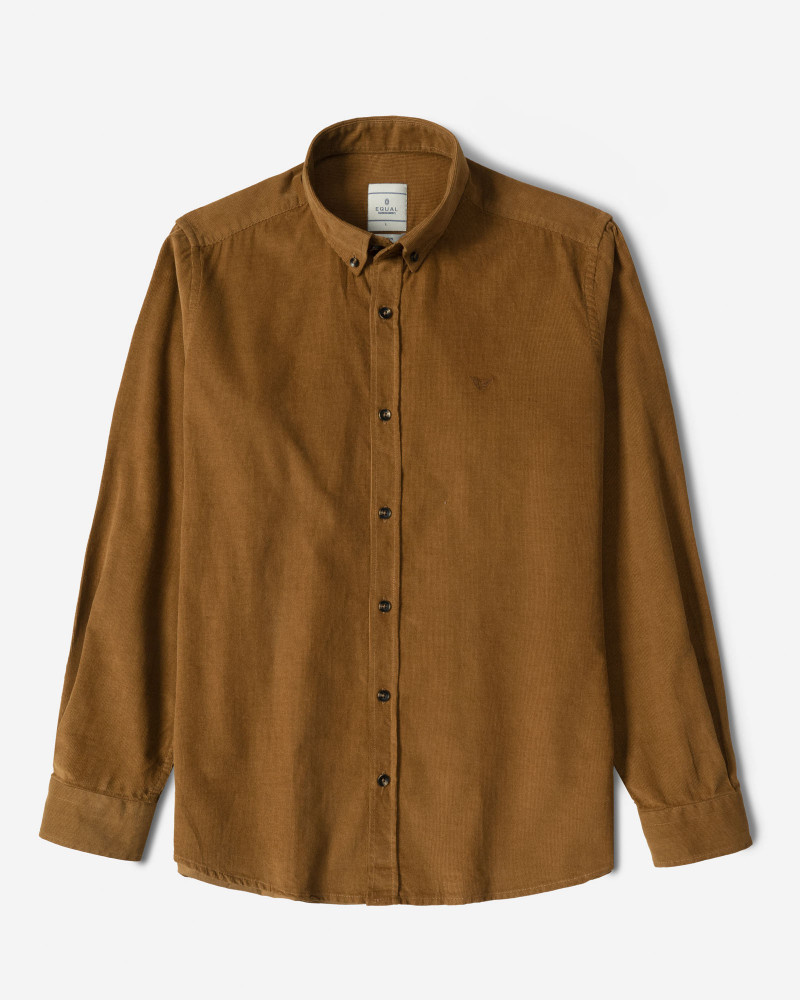 پیراهن نیمه ضخیم کبریتی مردانه قهوه ای 24268165