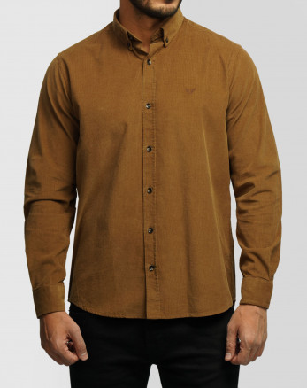 پیراهن نیمه ضخیم کبریتی مردانه قهوه ای 24268165