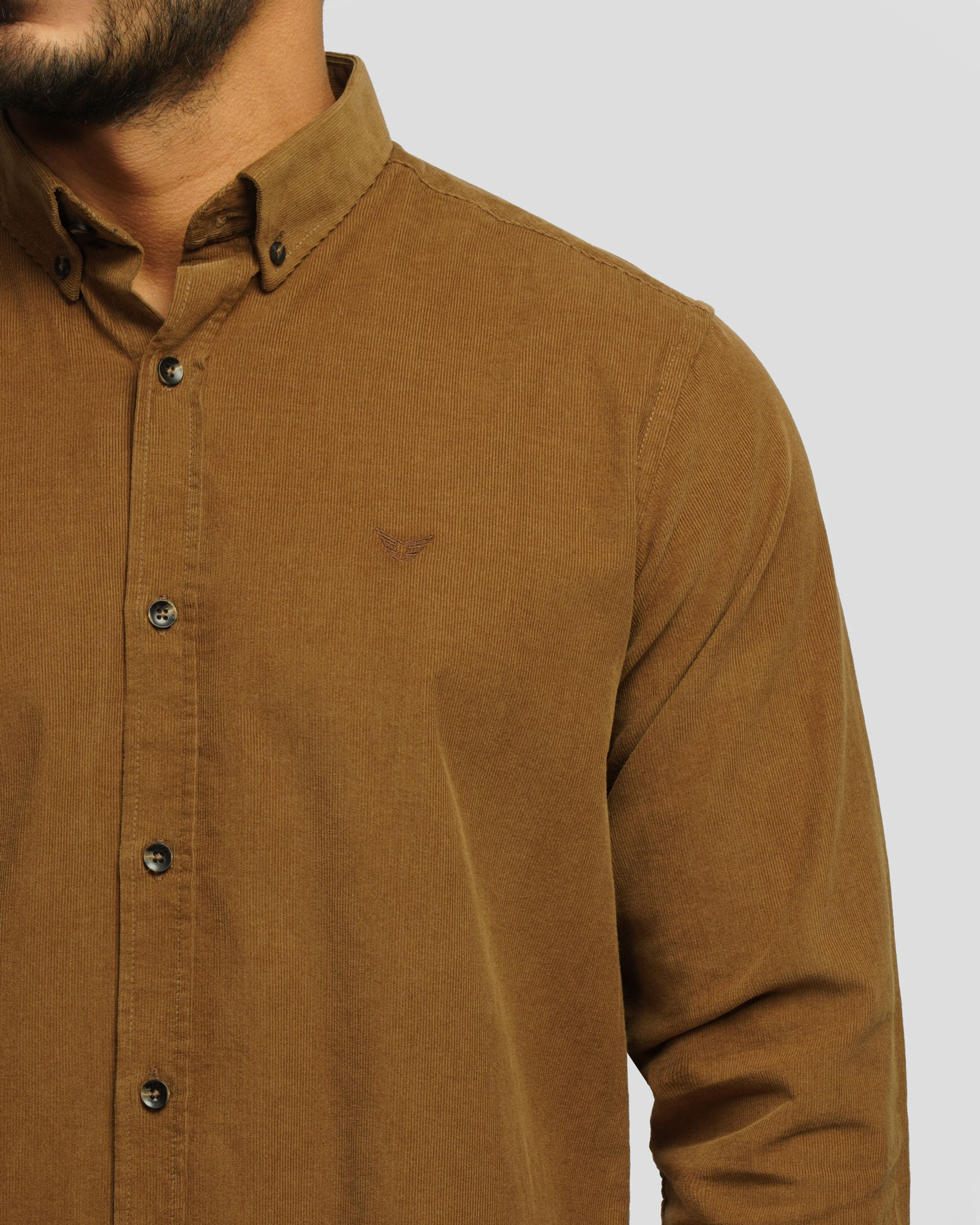 پیراهن نیمه ضخیم کبریتی مردانه قهوه ای 24268165