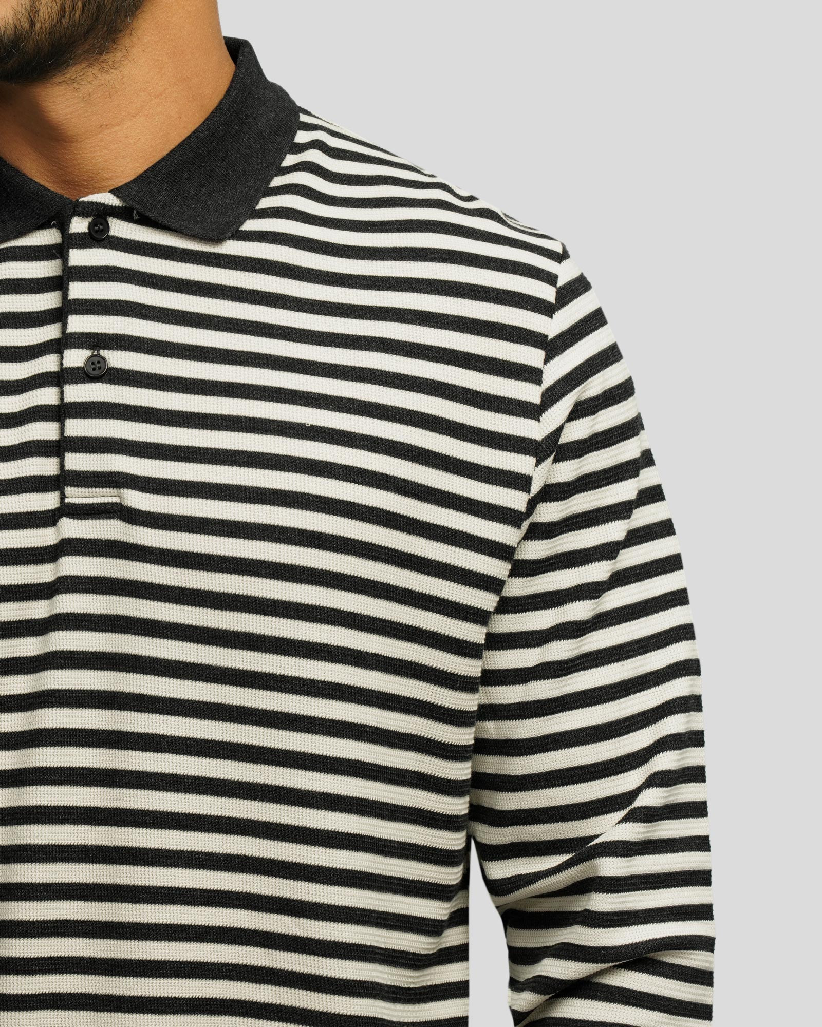 خرید و قیمت پولوشرت آستین بلند مردانه مشکی 84486117