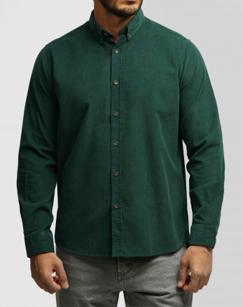 پیراهن نیمه ضخیم کبریتی مردانه سبز یشمی 24268165