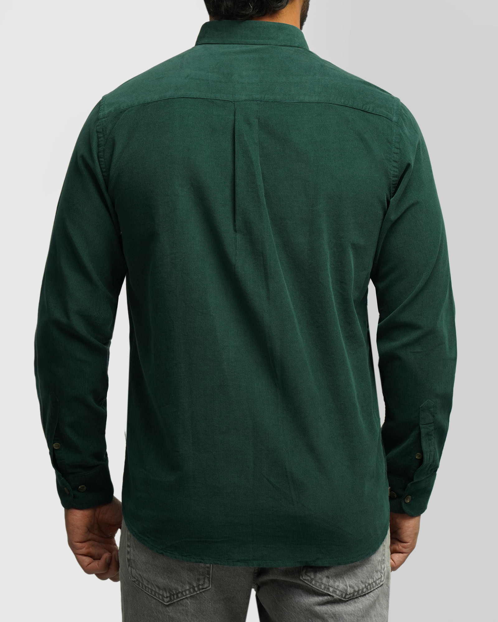 پیراهن نیمه ضخیم کبریتی مردانه سبز یشمی 24268165