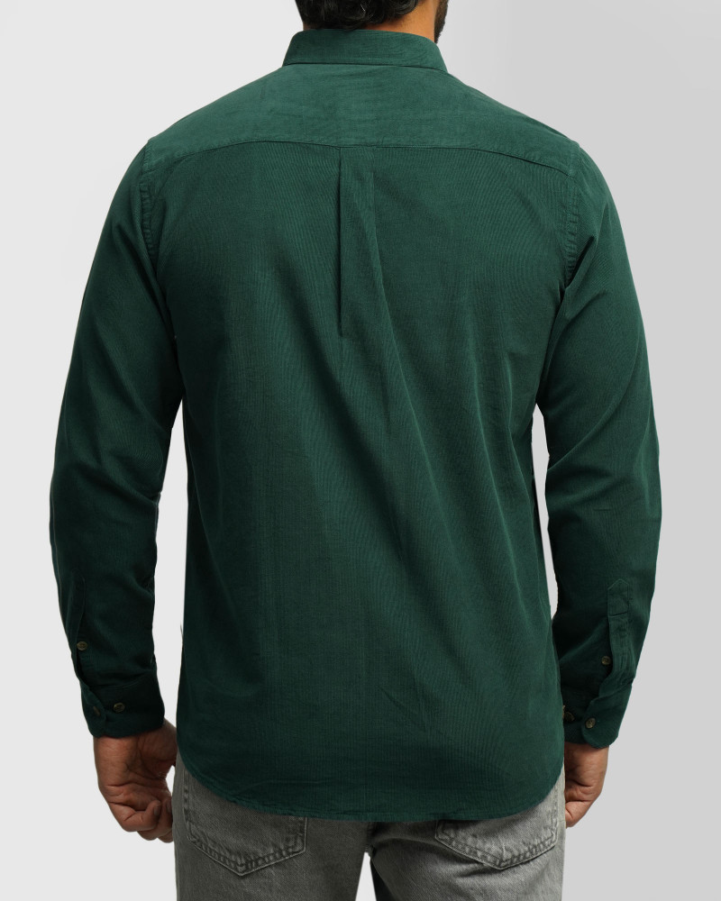 پیراهن نیمه ضخیم کبریتی مردانه سبز یشمی 24268165