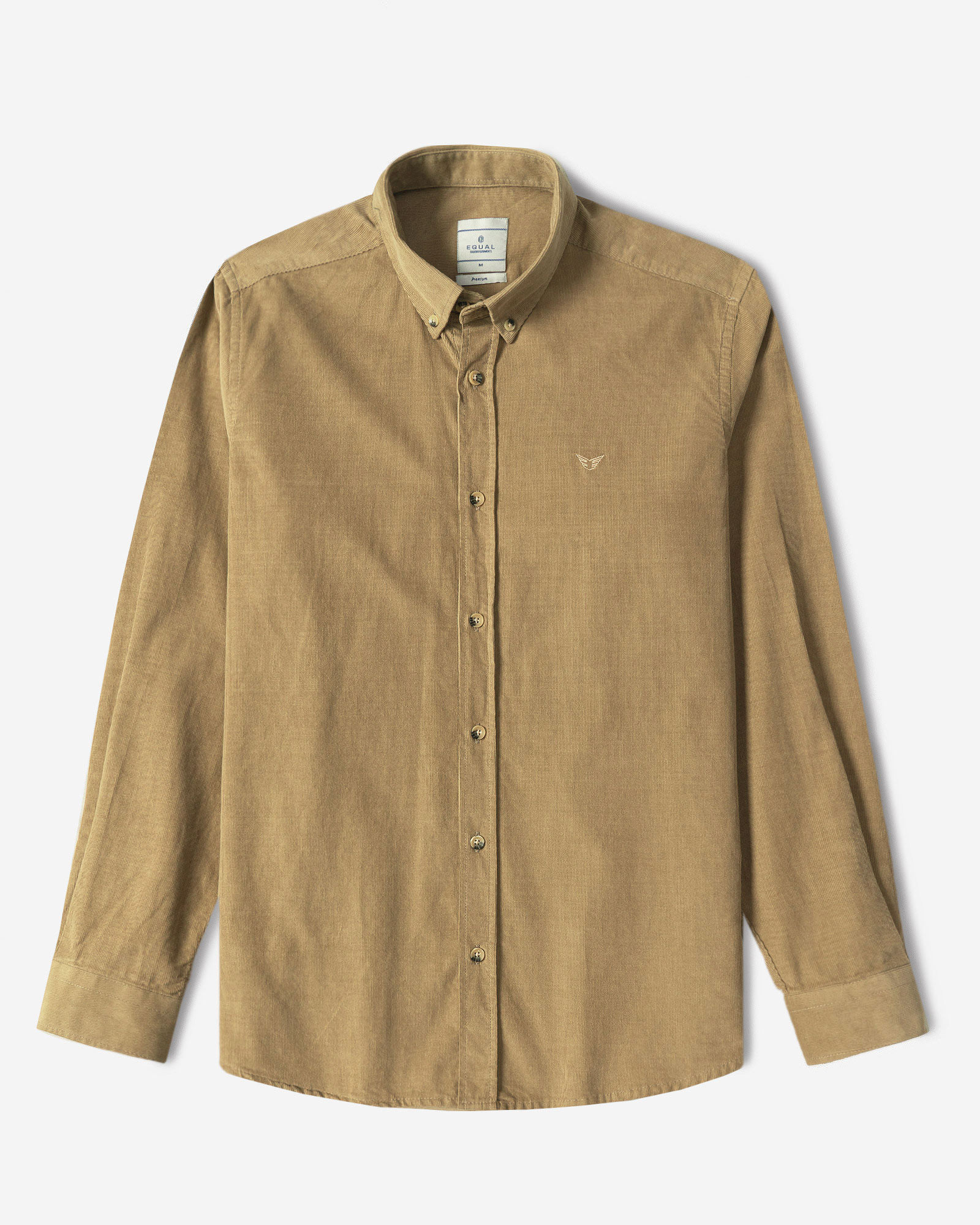 پیراهن نیمه ضخیم کبریتی مردانه قهوه ای روشن 24268165