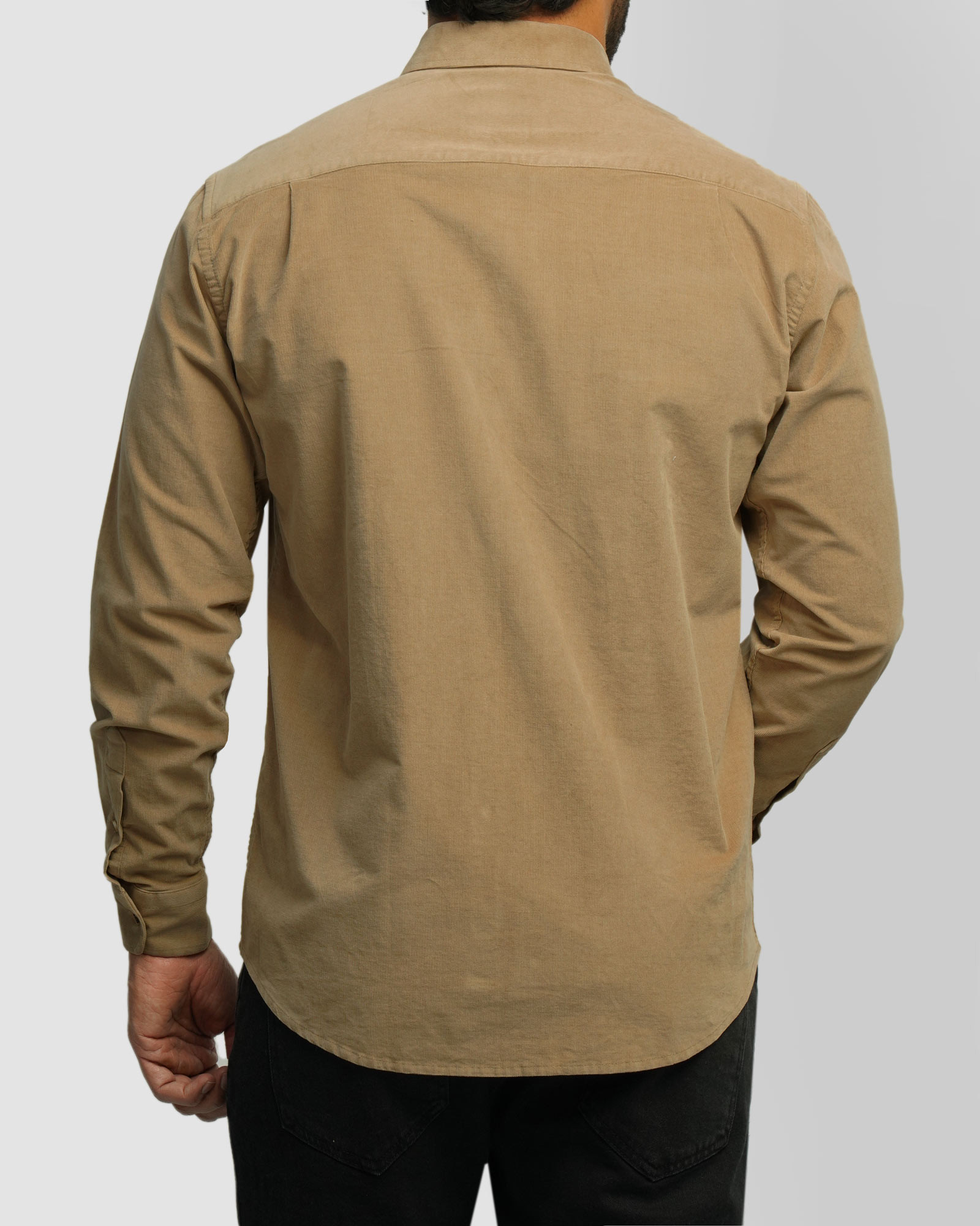 پیراهن نیمه ضخیم کبریتی مردانه قهوه ای روشن 24268165