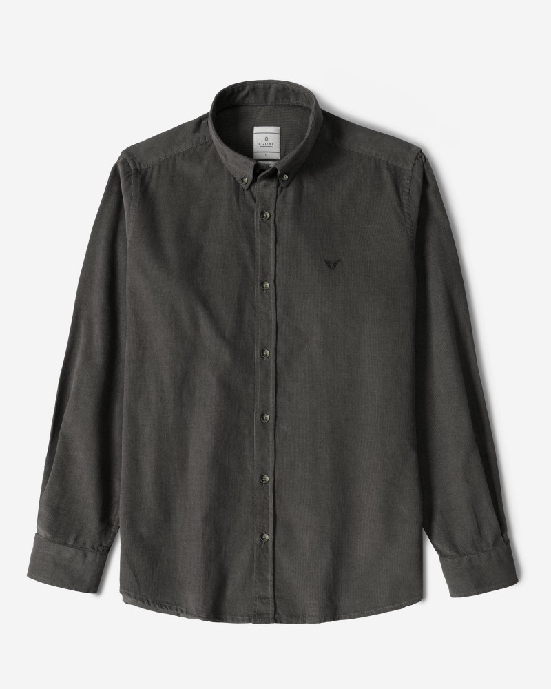 پیراهن نیمه ضخیم کبریتی مردانه طوسی 24268165