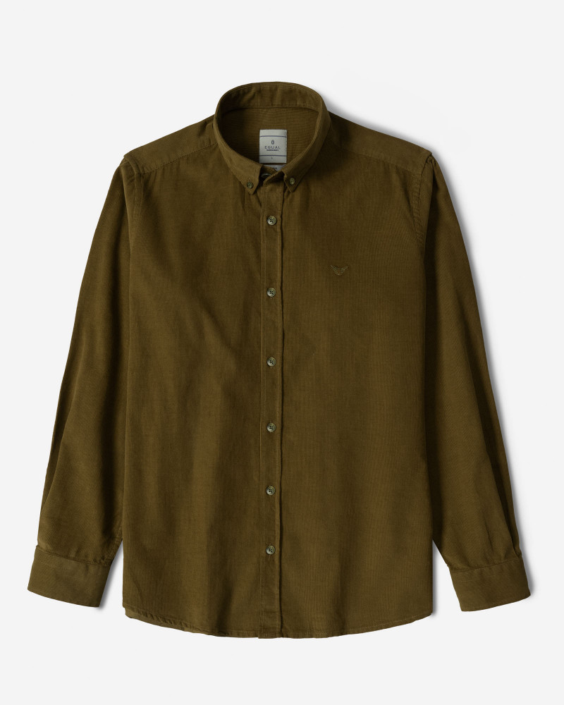 پیراهن نیمه ضخیم کبریتی مردانه سبز سدری 24268165