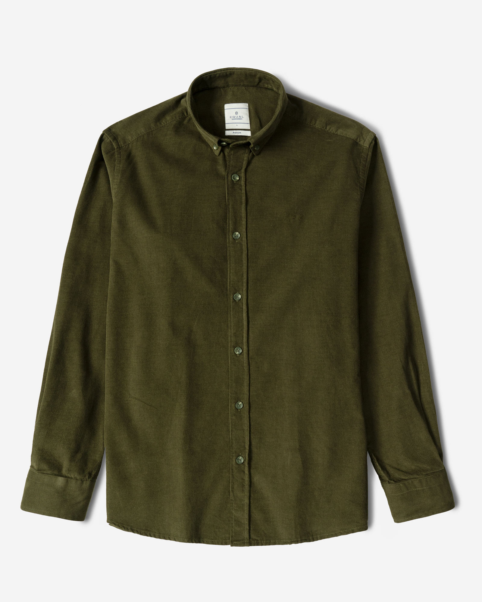 پیراهن نیمه ضخیم کبریتی مردانه سبز زیتونی 24268165