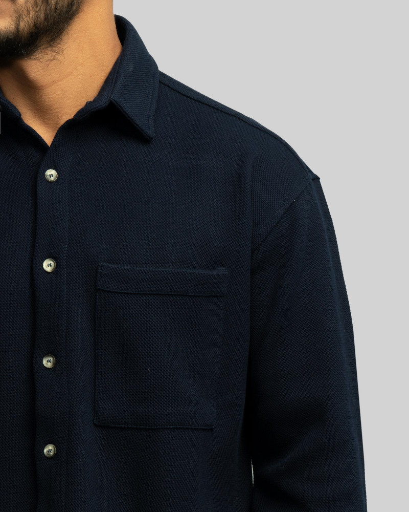 خرید و قیمت پیراهن ضخیم مردانه سرمه ای 24352304