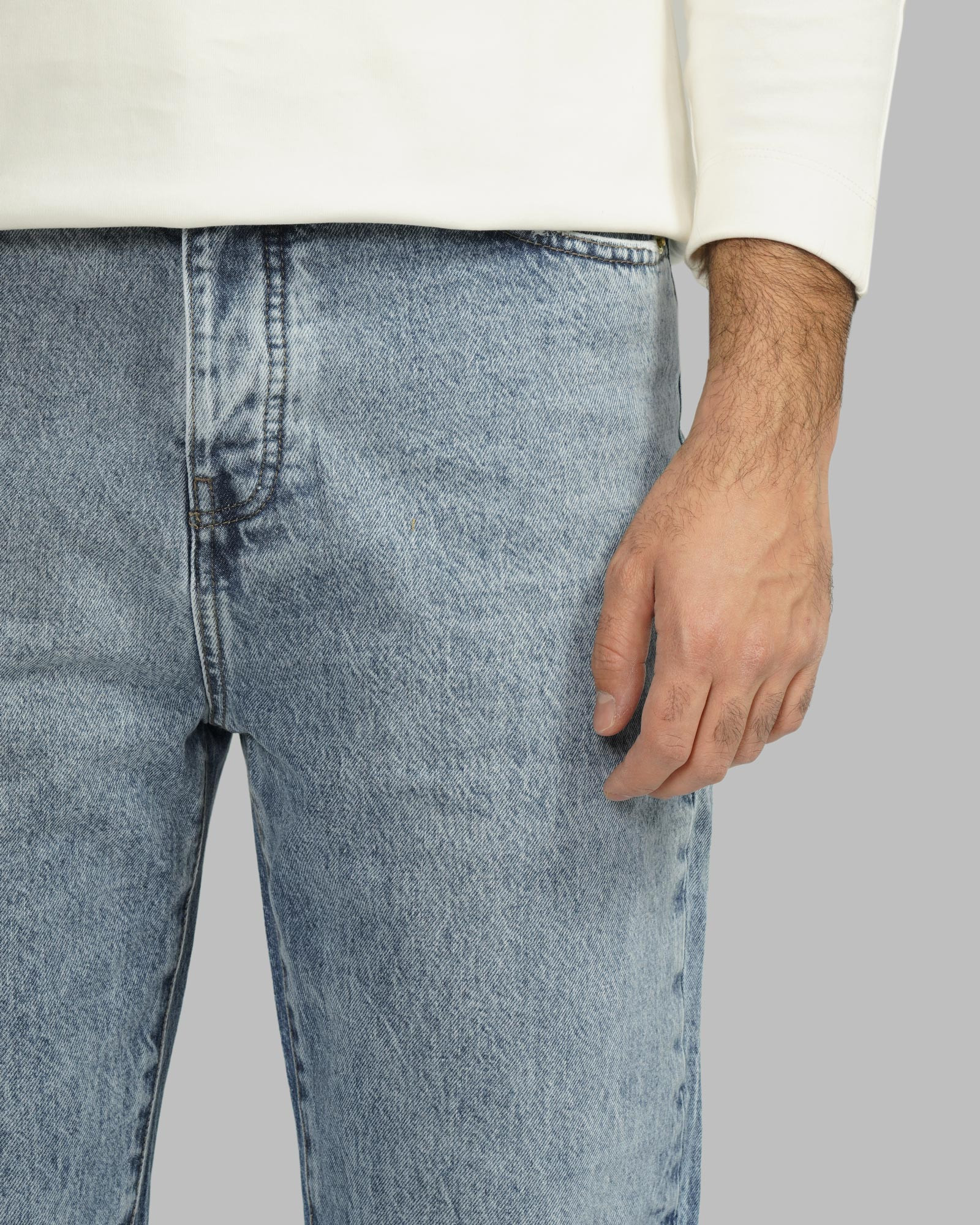 خرید و قیمت شلوار جین مردانه Loos Fit ساده آبی روشن 24224791