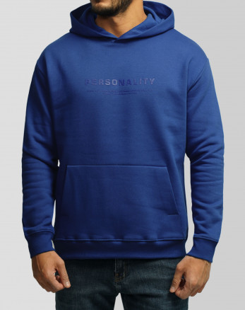 خرید و قیمت هودی کلاه دار طرح دار مردانه آبی 24371281