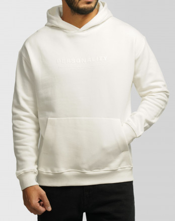 خرید و قیمت هودی کلاه دار طرح دار مردانه سفید 24371281