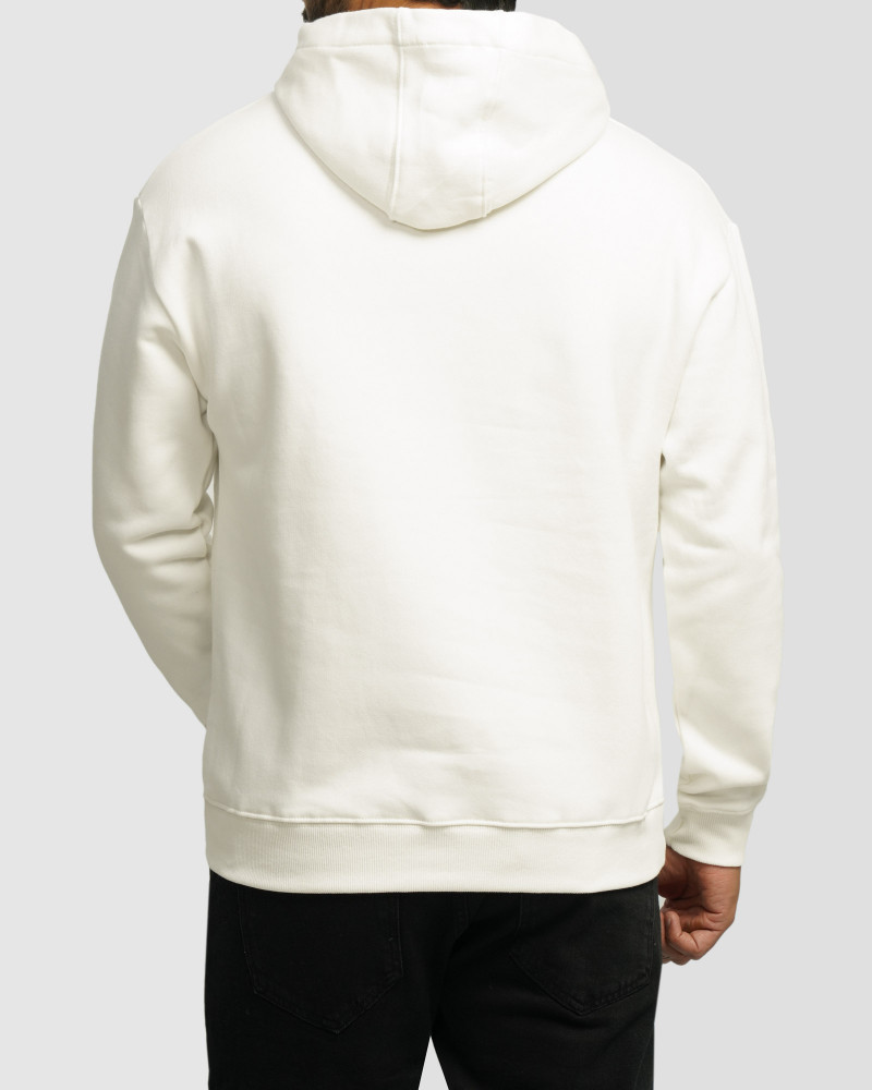 خرید و قیمت هودی کلاه دار طرح دار مردانه سفید 24371281