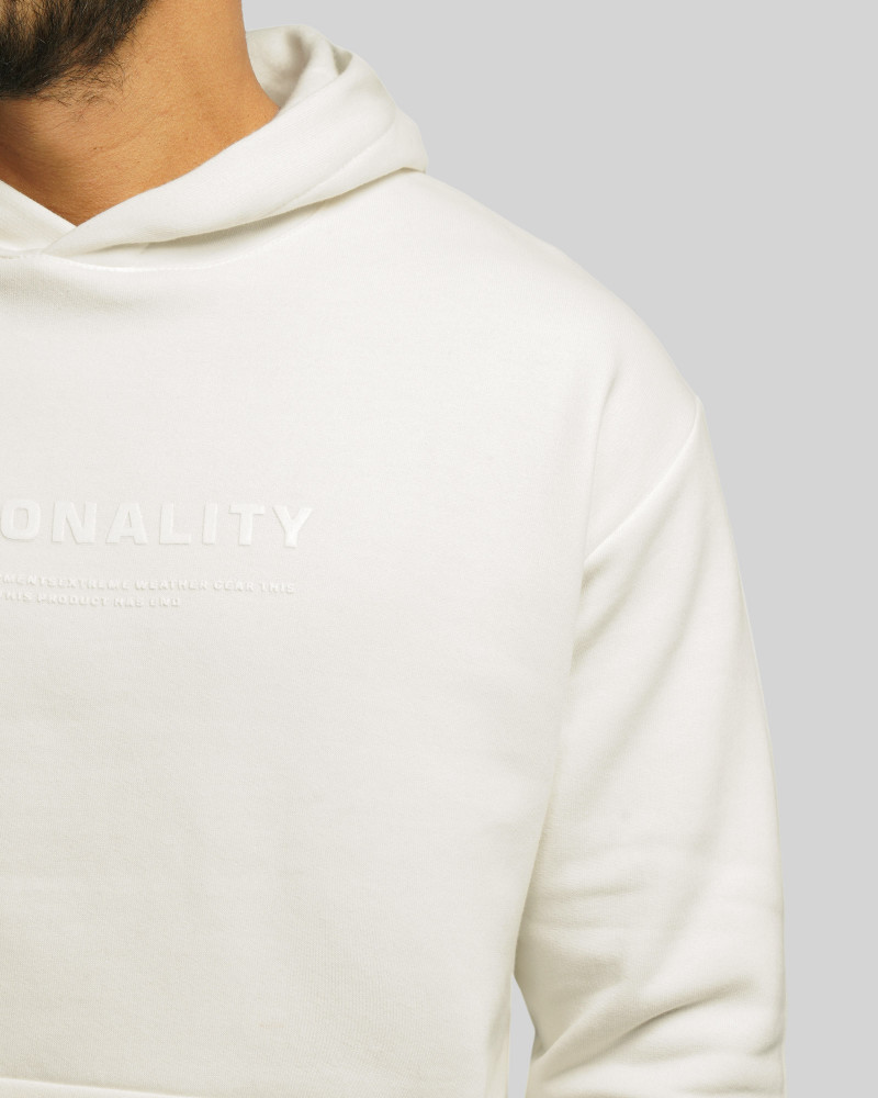 خرید و قیمت هودی کلاه دار طرح دار مردانه سفید 24371281