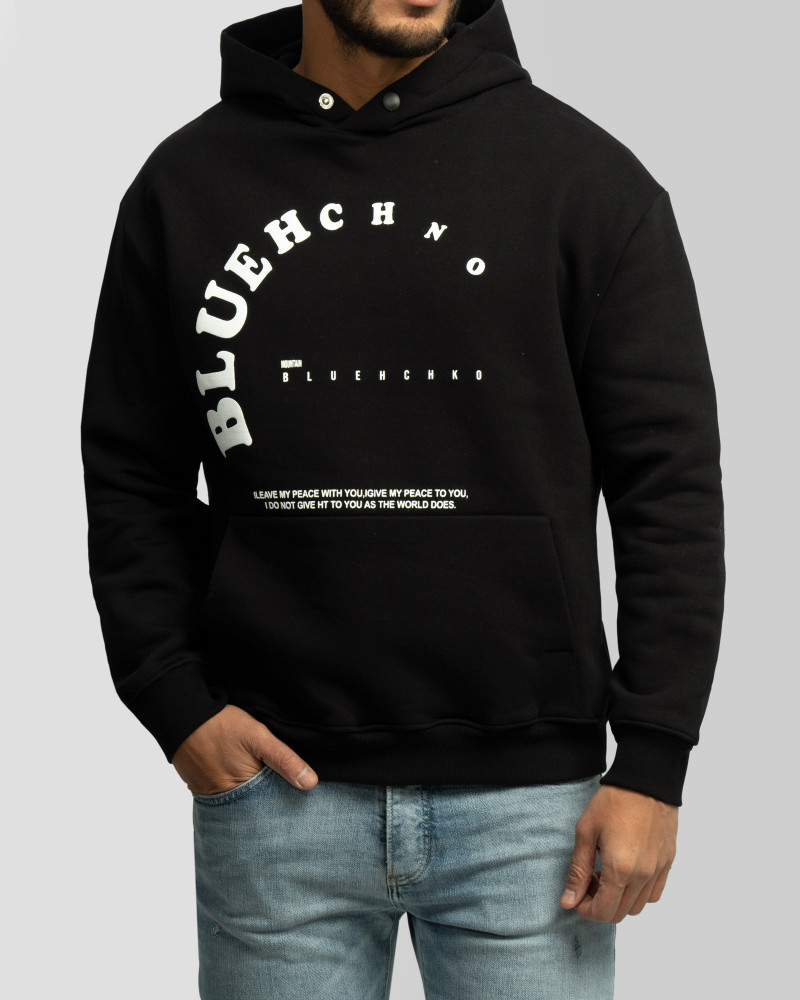 خرید و قیمت هودی کلاه دار طرح دار مردانه مشکی 24371280