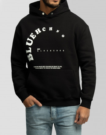 خرید و قیمت هودی کلاه دار طرح دار مردانه مشکی 24371280