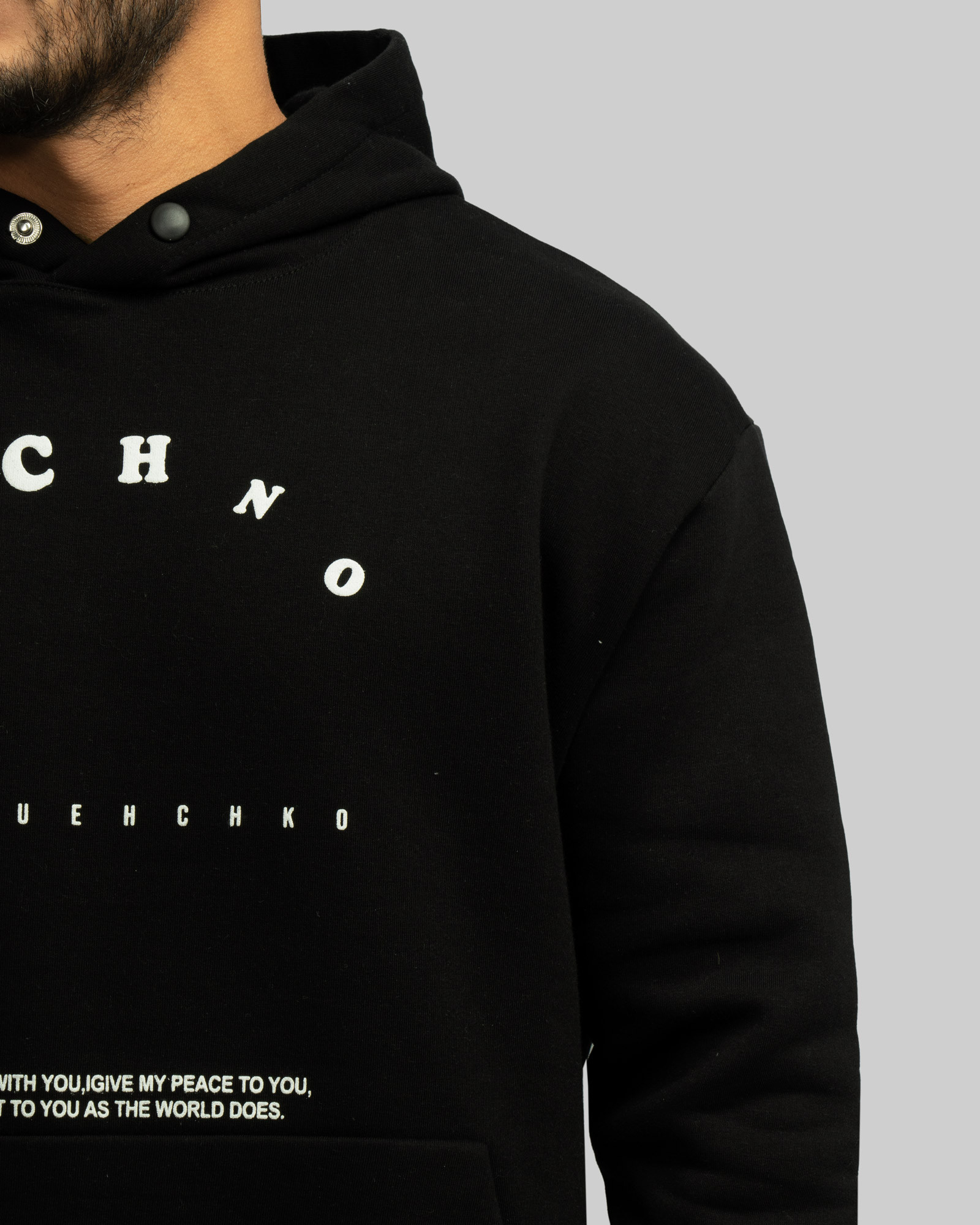 خرید و قیمت هودی کلاه دار طرح دار مردانه مشکی 24371280