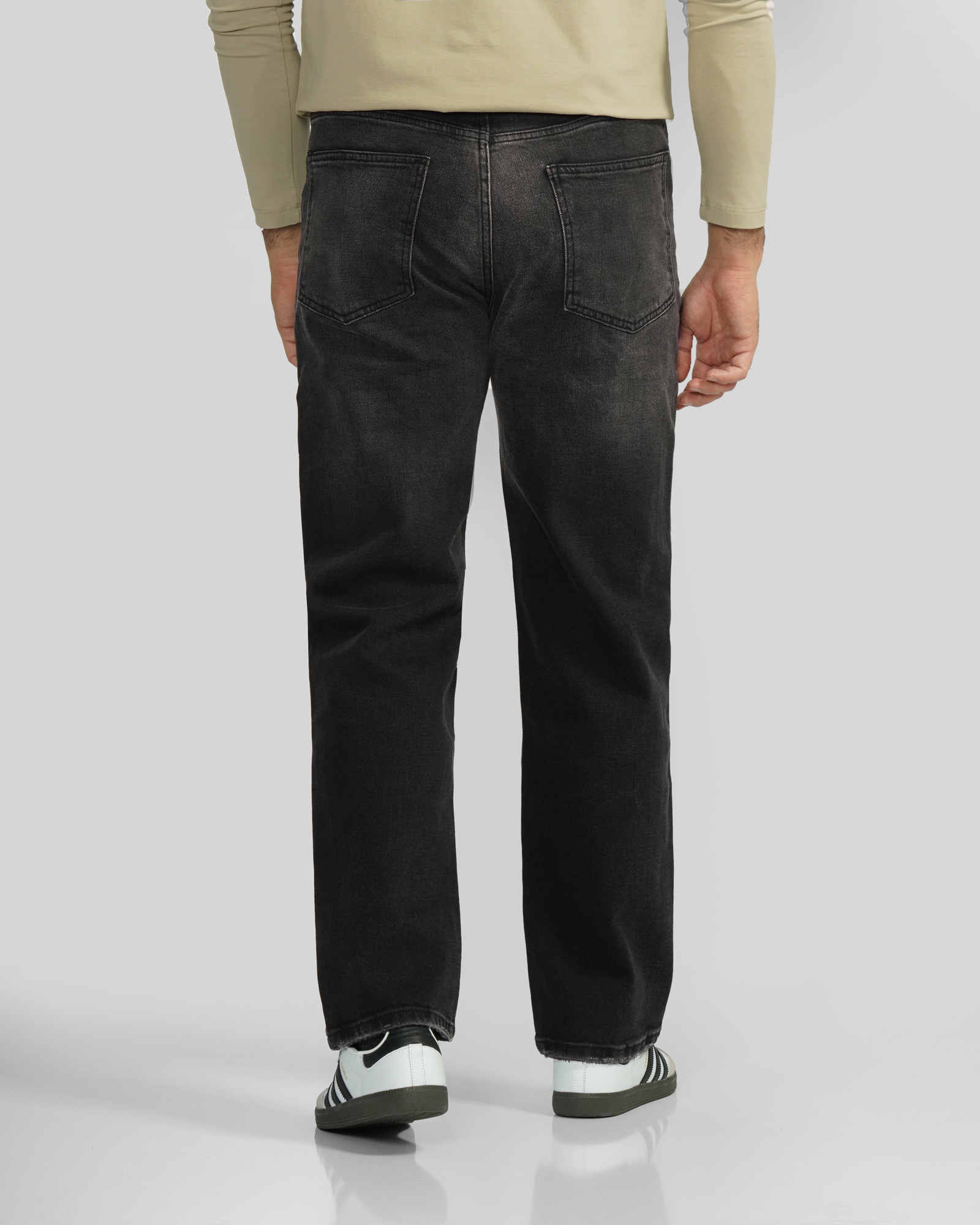 خرید و قیمت شلوار جین استریت فیت (Straight fit) ساده مردانه ذغالی 24424815