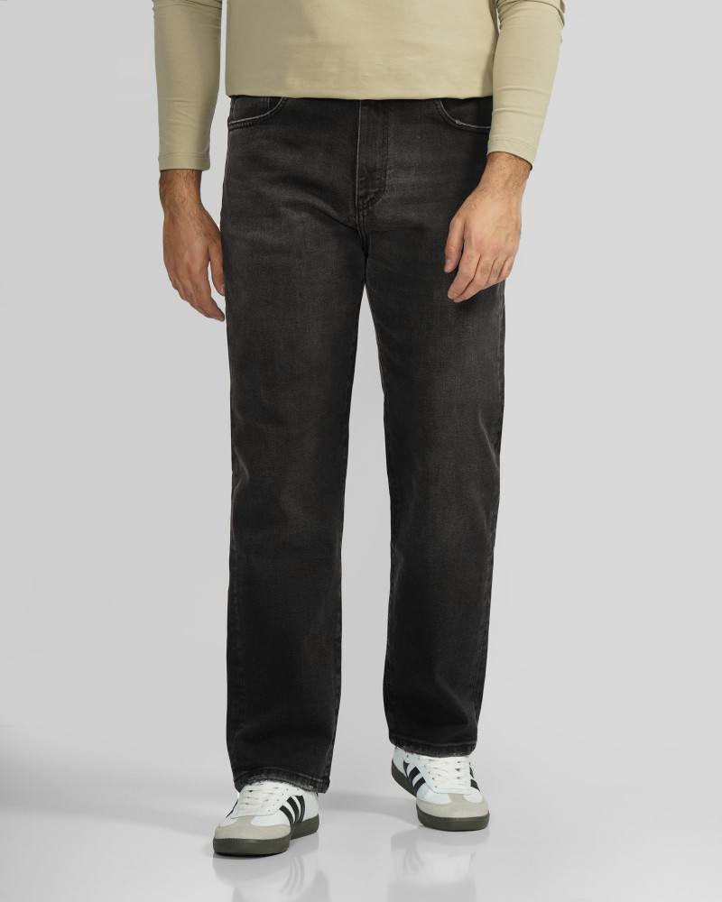 خرید و قیمت شلوار جین استریت فیت (Straight fit) ساده مردانه ذغالی 24424815