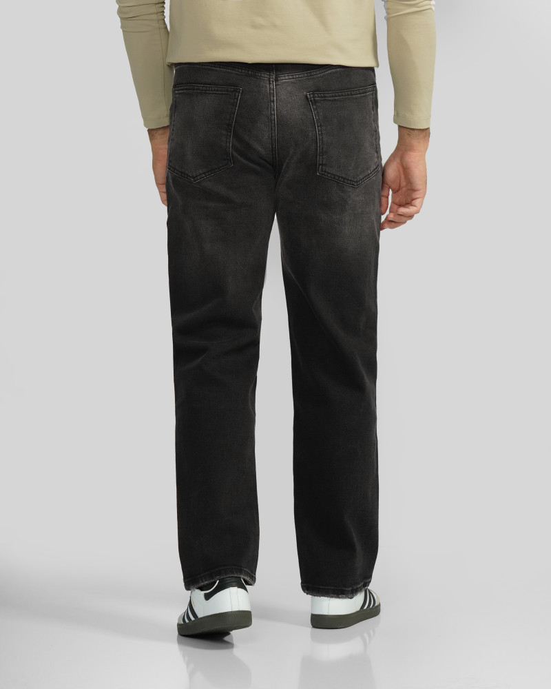 خرید و قیمت شلوار جین استریت فیت (Straight fit) ساده مردانه ذغالی 24424815