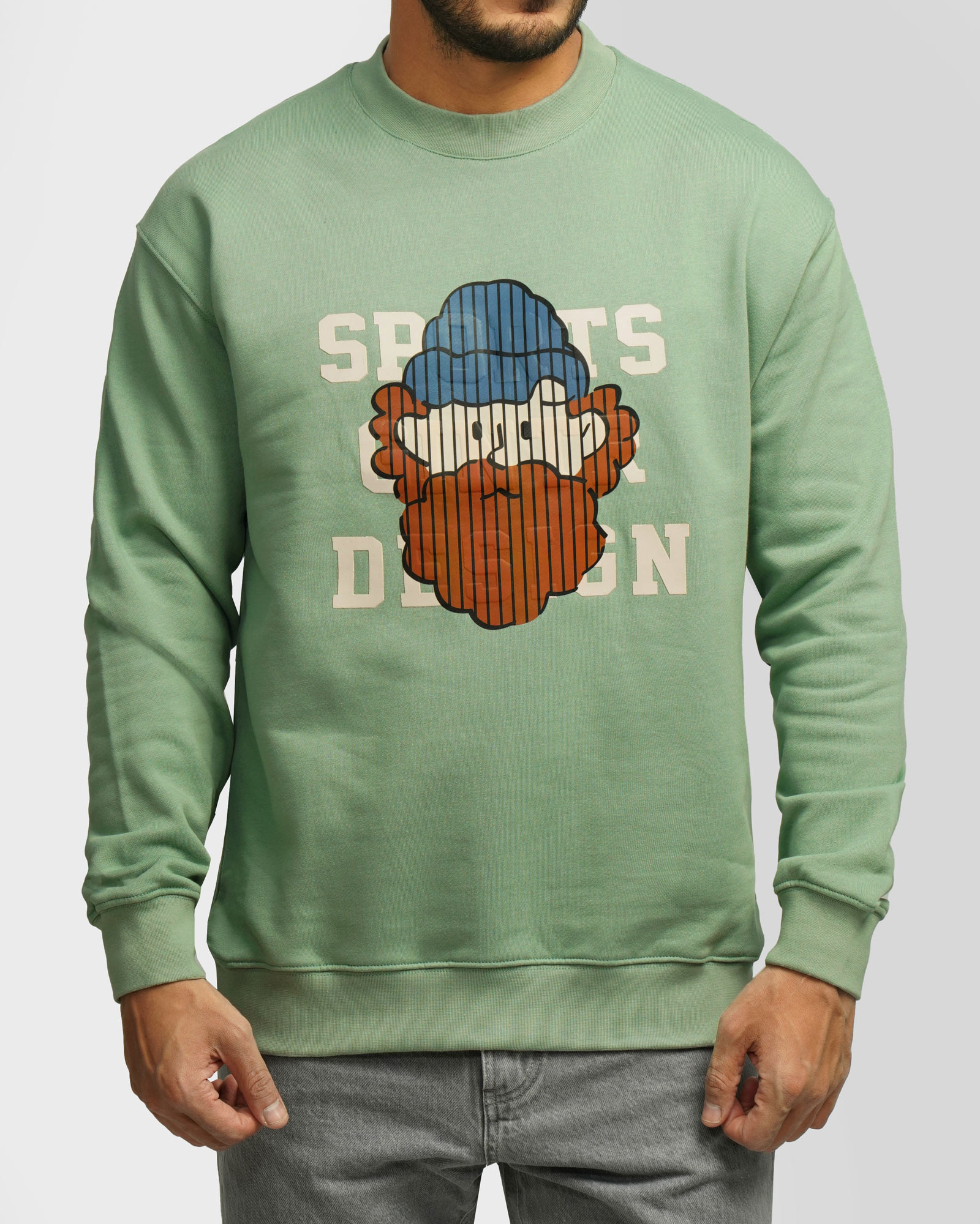 پلیور دورس یقه گرد مردانه سبز 24357256