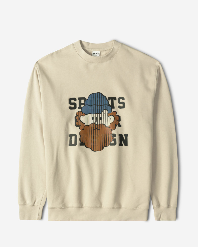 پلیور دورس یقه گرد مردانه کرم 24357256