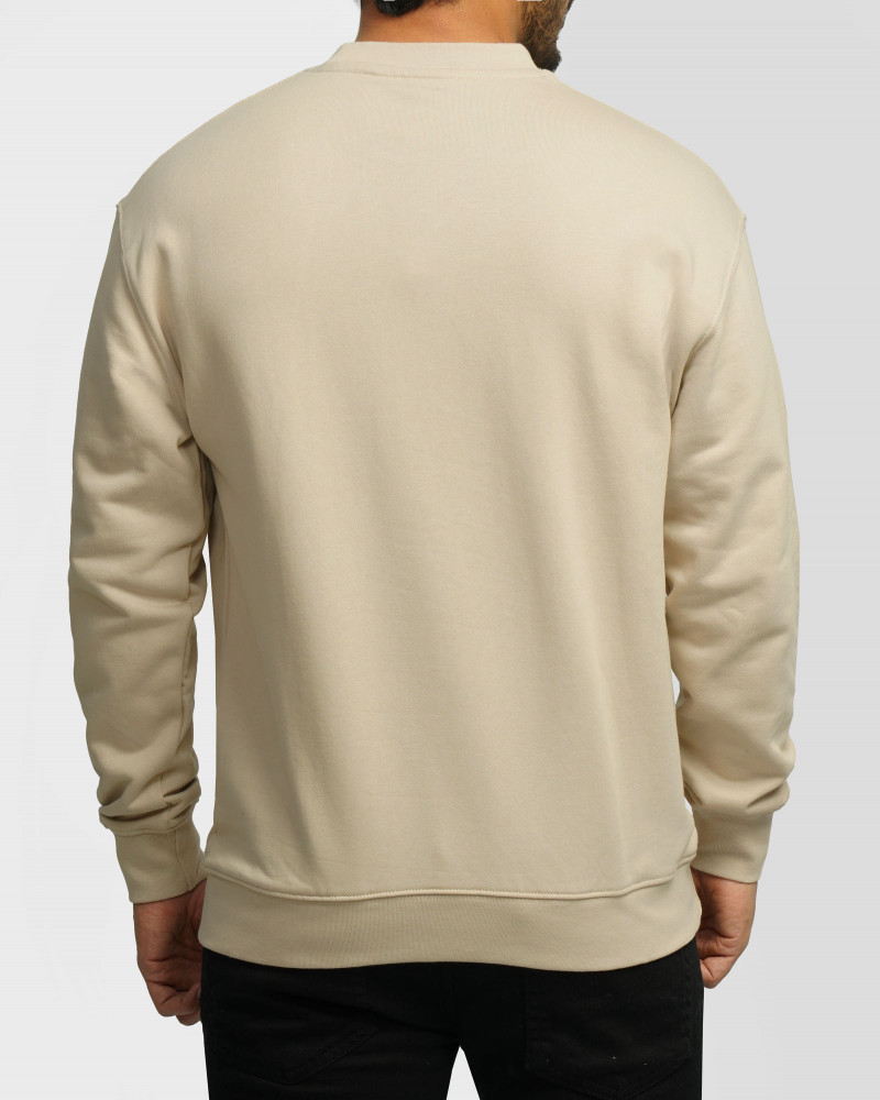 پلیور دورس یقه گرد مردانه کرم 24357256