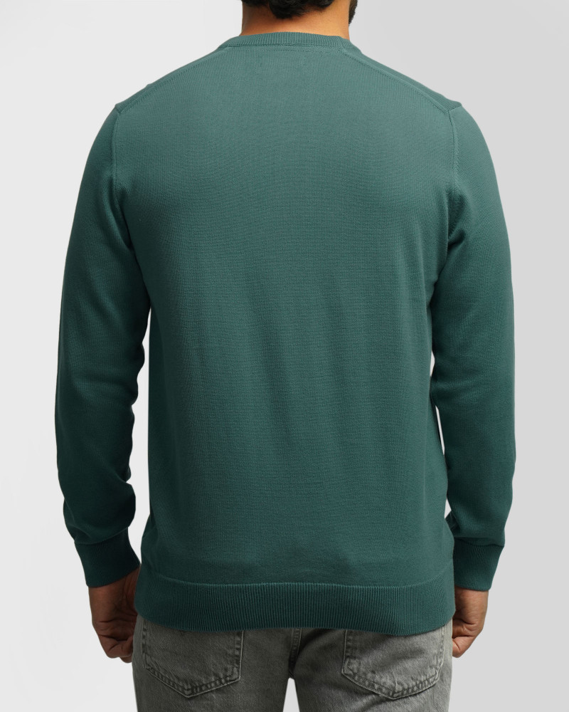 پلیور بافت یقه گرد مردانه سبز 24342179