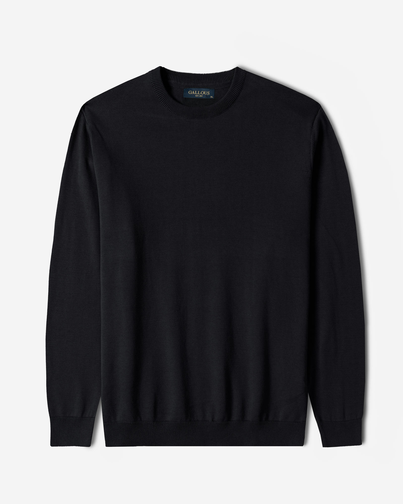 پلیور بافت یقه گرد مردانه سرمه ای 24342179