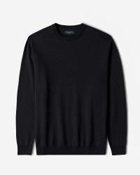 پلیور بافت یقه گرد مردانه سرمه ای 24342179