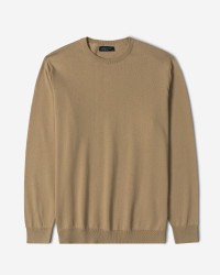 پلیور بافت یقه گرد مردانه کرم تیره 24342179