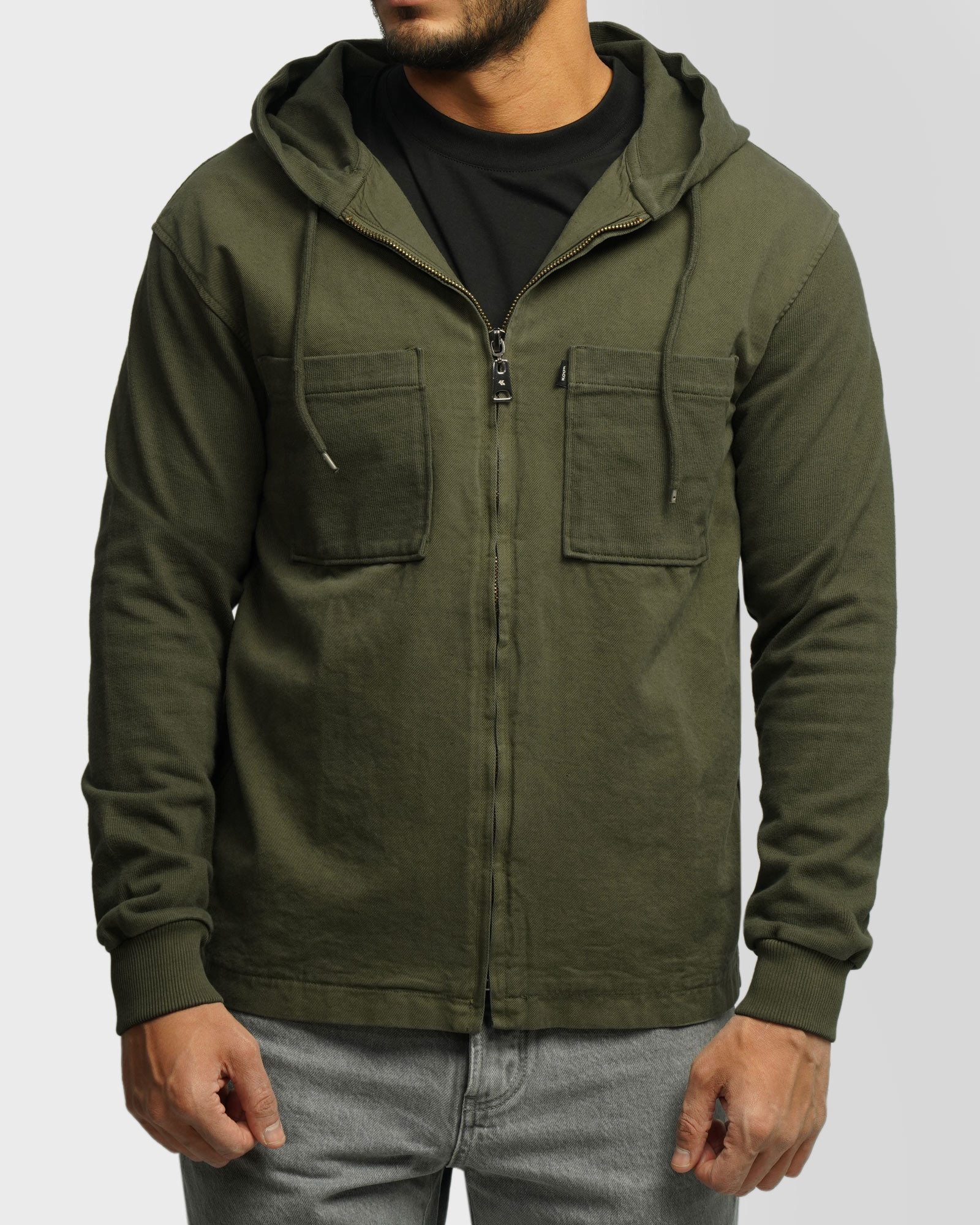 سویشرت کتان مردانه سبز 24313255