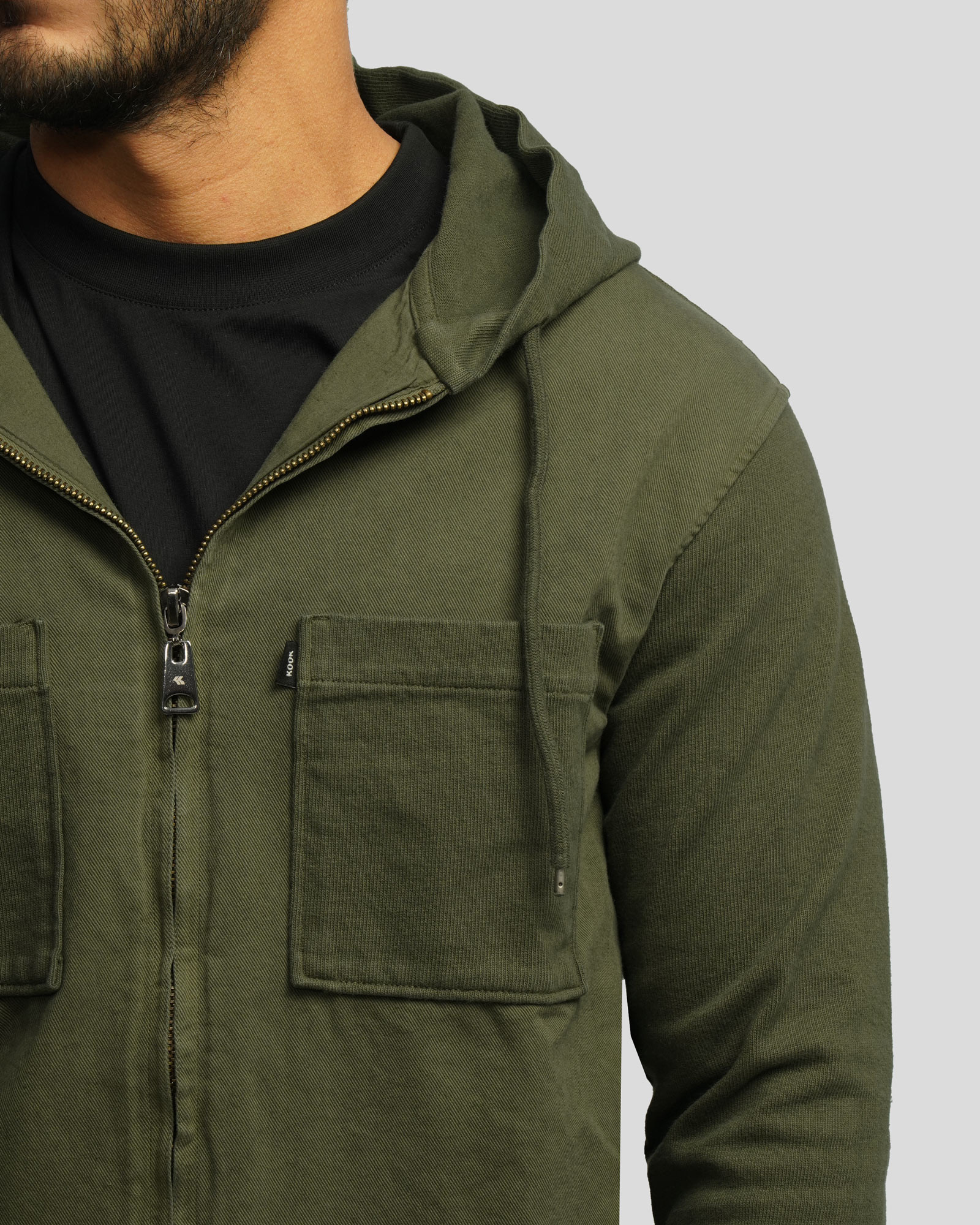 سویشرت کتان مردانه سبز 24313255