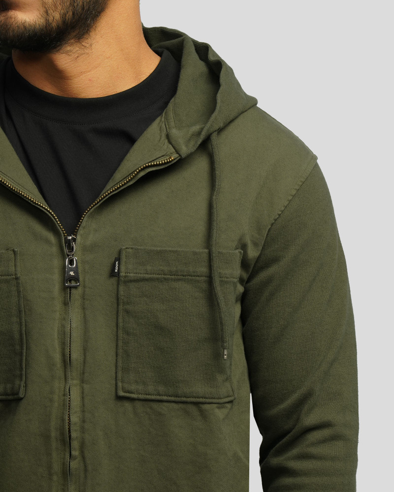 سویشرت کتان مردانه سبز 24313255