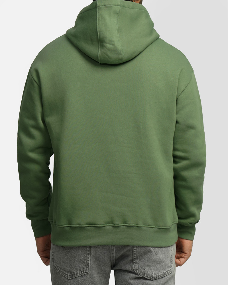 هودی کلاه دار طرح دار مردانه سبز 24371280