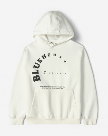 خرید و قیمت هودی کلاه دار طرح دار مردانه سفید 24371280