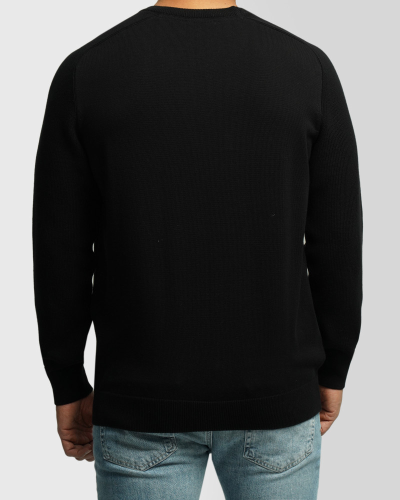 خرید و قیمت پلیور بافت یقه گرد مردانه مشکی 24358135