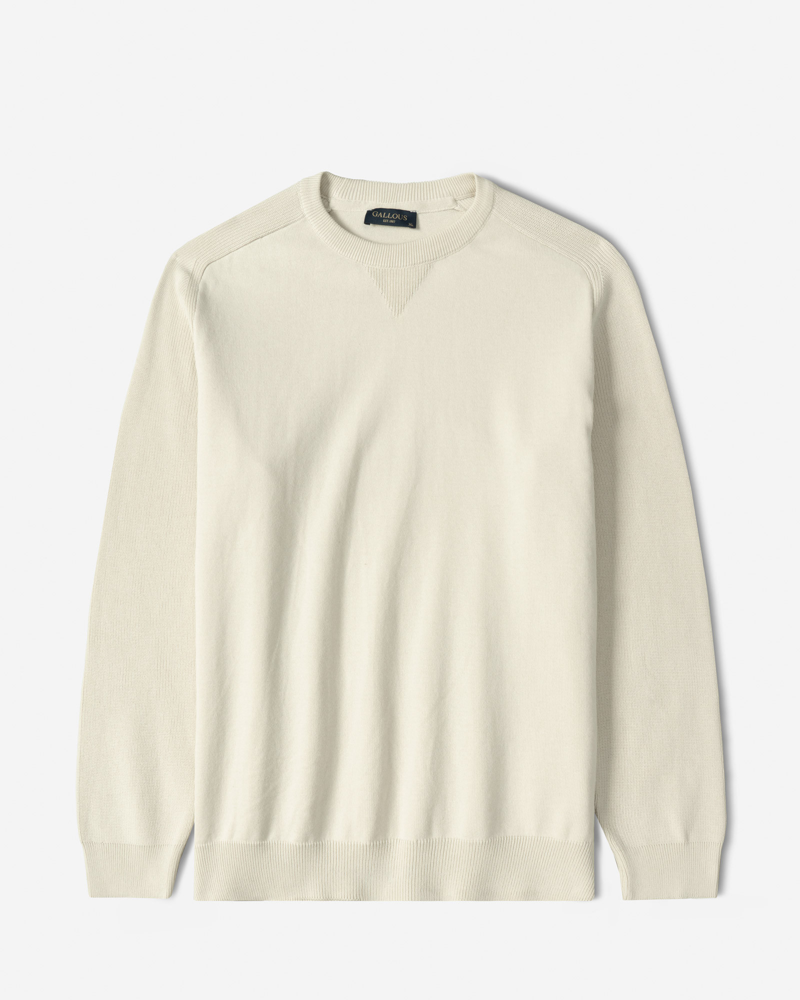 خرید و قیمت پلیور بافت یقه گرد مردانه کرم روشن 24358135