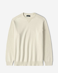 خرید و قیمت پلیور بافت یقه گرد مردانه کرم روشن 24358135