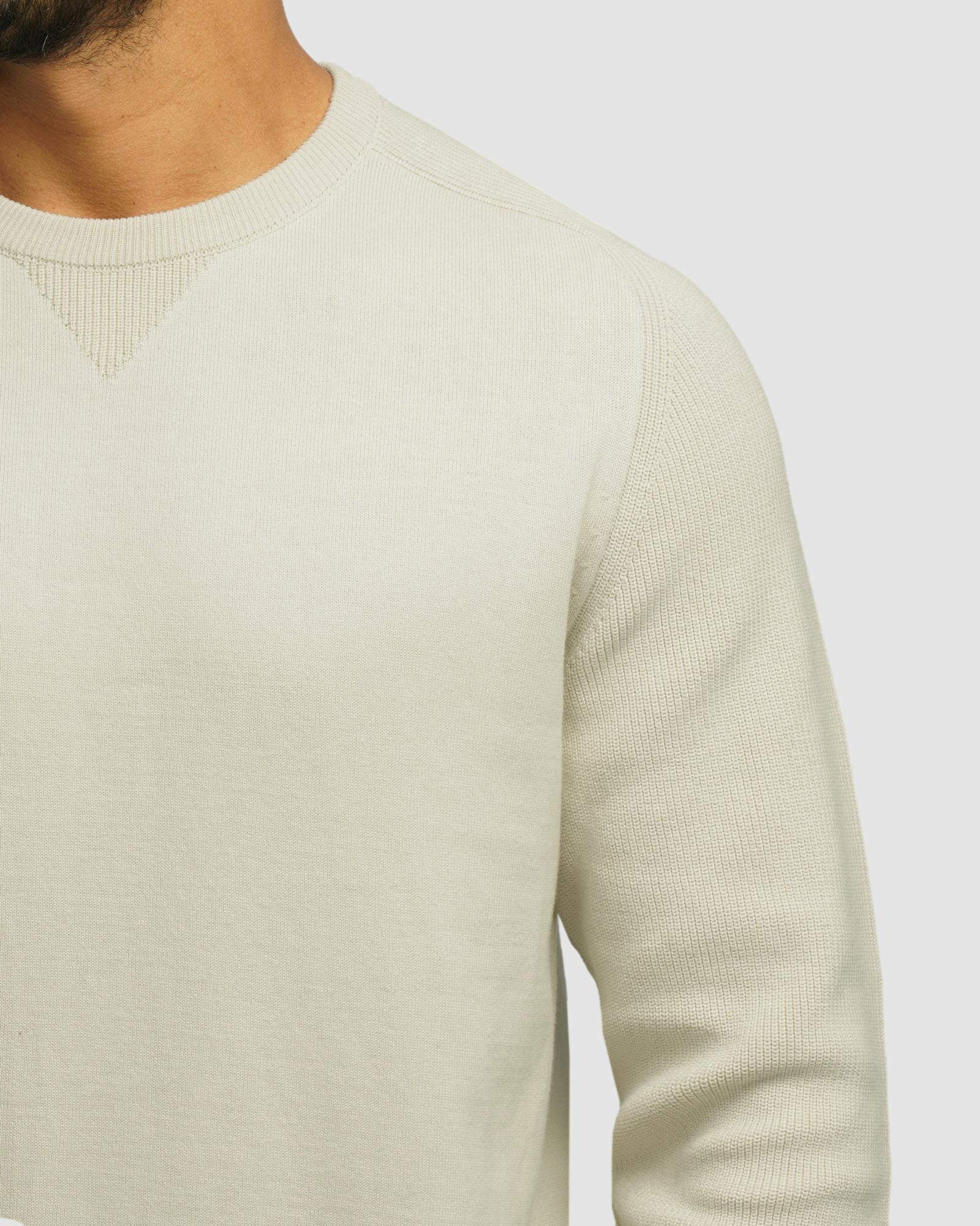 خرید و قیمت پلیور بافت یقه گرد مردانه کرم روشن 24358135